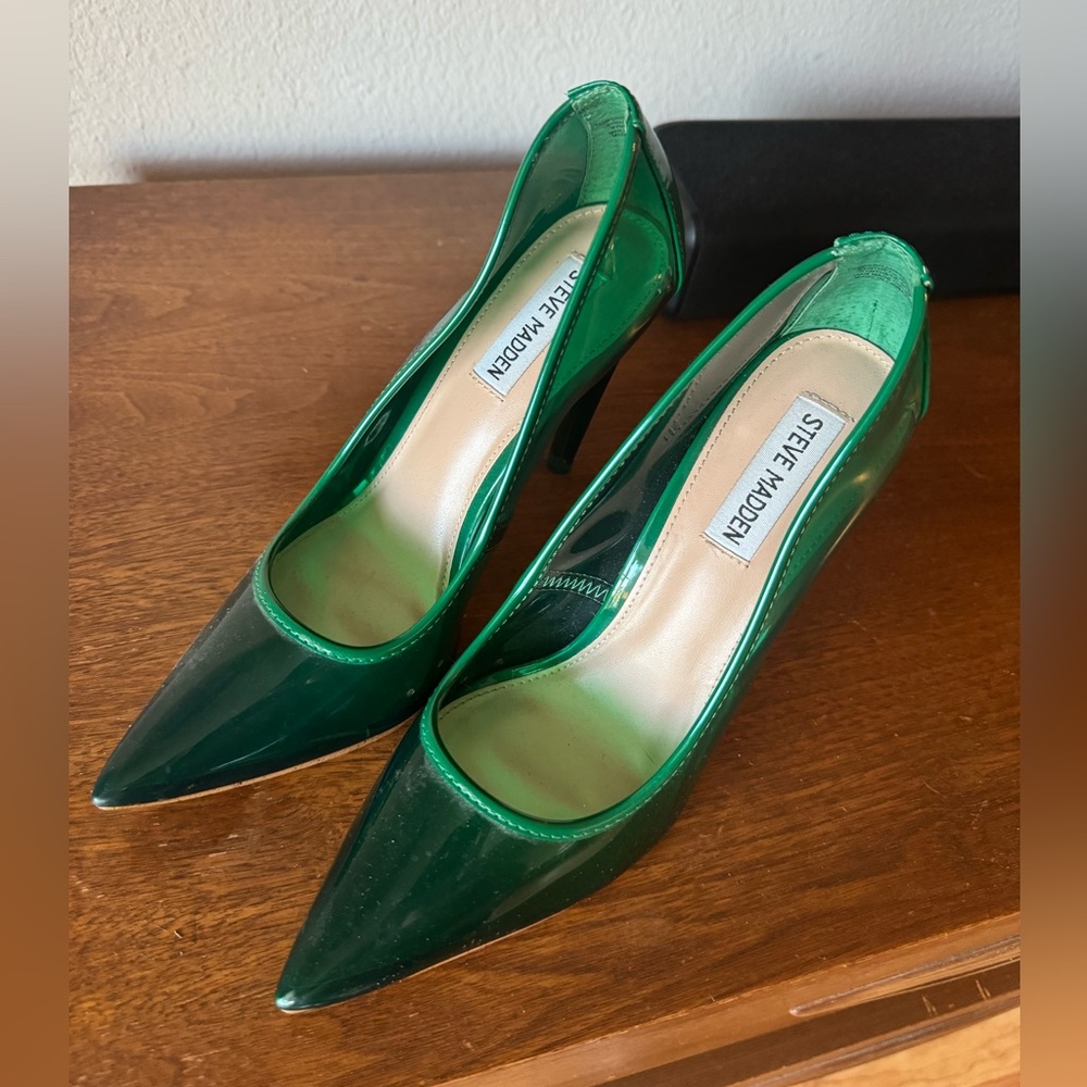 Steve Madden Women’s Tamper Pump Stiletto Heel in Dark Green Size: 8.5 - Picture 2 of 7